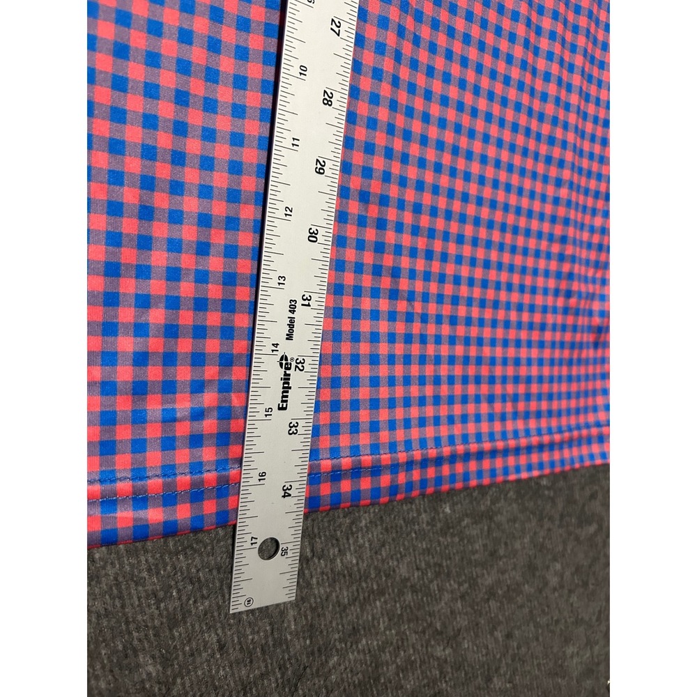Collars & co polo shirt mens check pattern size 2XLT performance short sleeve - Picture 6 of 7